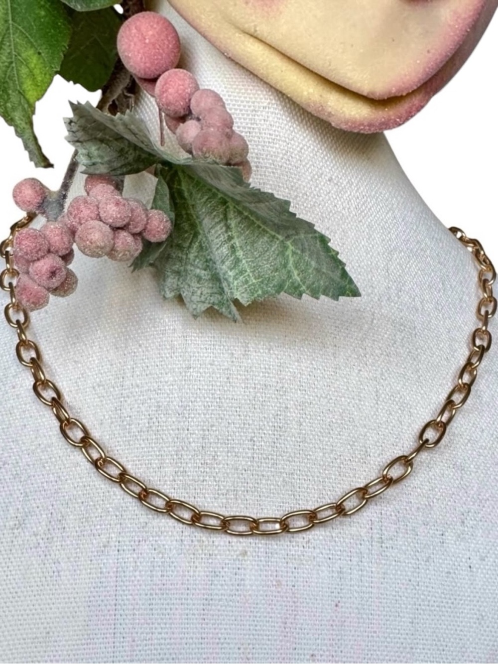 Gold Paperclip Chain Necklace with Long Back Drop Extender | Minimalist Layering